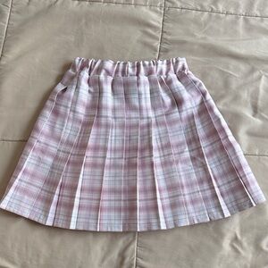 Pink Plaid Girls Skirt